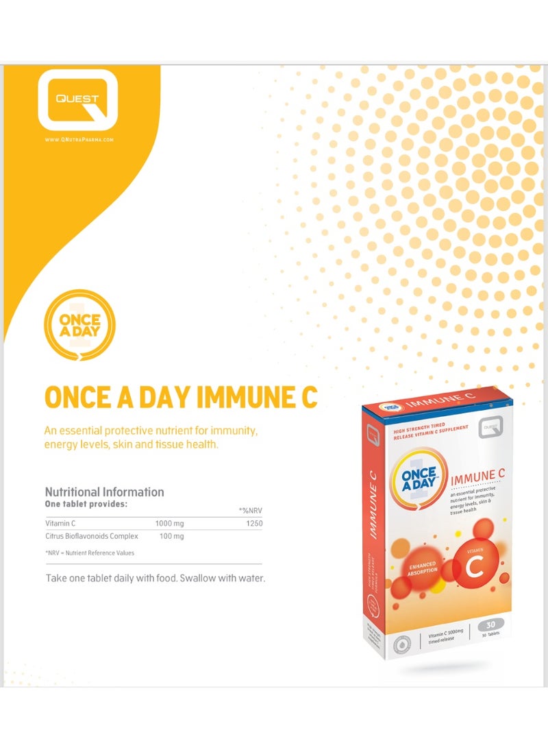 ONCE A DAY IMMUNE C TAB 30'S - Image 4